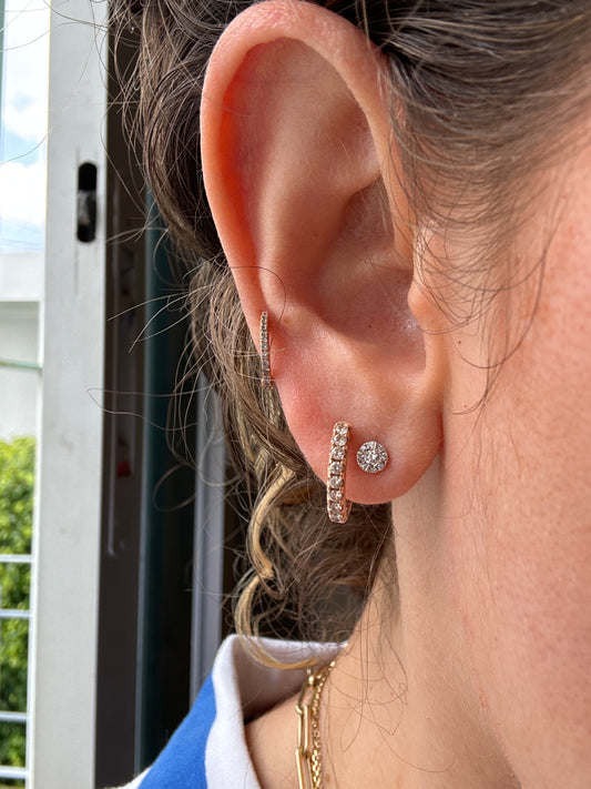 Arete ilusion diamante mini