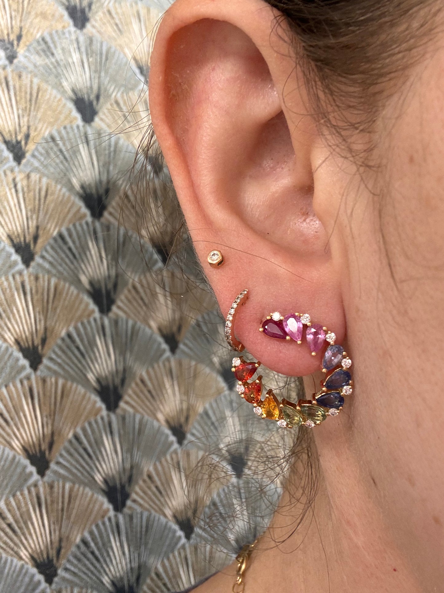 Aretes rainbow